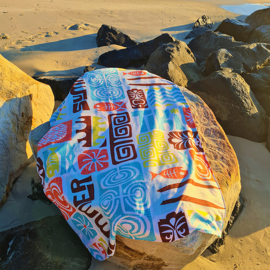 Australian Made Sand Free Beach Towel - Tribal