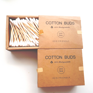 Biodegradable cotton ear buds and loofah set